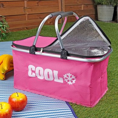 Cool, torba termiczna, koszyk, różowa, 35l