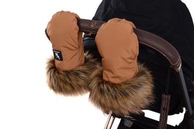 Cottonmoose, rękawice do wózka z futerkiem, Black