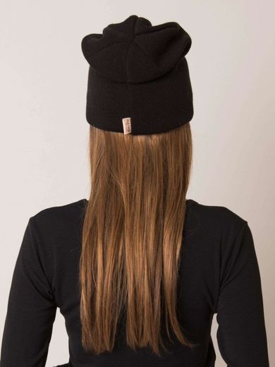 Czapka damska, czarna, Rue Paris