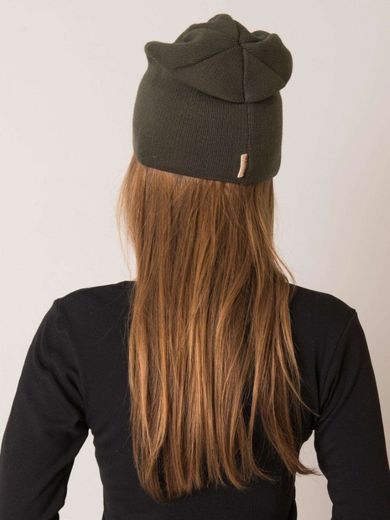 Czapka damska, khaki, Rue Paris