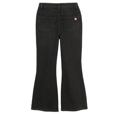 Czarne jeansy flare z regulowanym pasem Cool Club