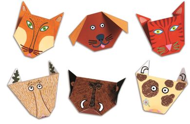 Djeco, Zwierzaki, origami z naklejkami
