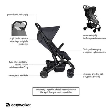 Easywalker, Buggy XS, wózek spacerowy, Melange Grey