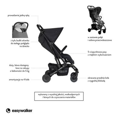 Easywalker, Buggy XS, wózek spacerowy, Night Black