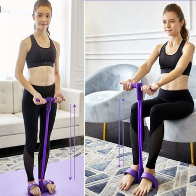 Ekspander fitness do ćwiczeń mięśni nóg, brzucha, ud, fioletowy