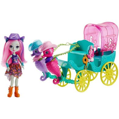 Enchantimals, Lalka i powóz morskich koników, zestaw figurek