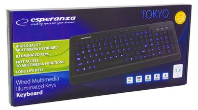 Esperanza, klawiatura podświetlana EK115 USB