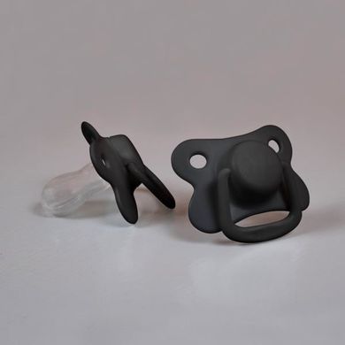 Filibabba, smoczek uspokajający, Black, 6m+, 2 szt.