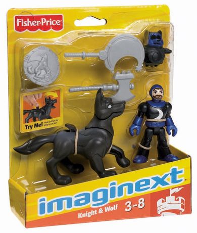 Fisher-Price, Imaginext, Rycerz i wilk, zestaw z figurką