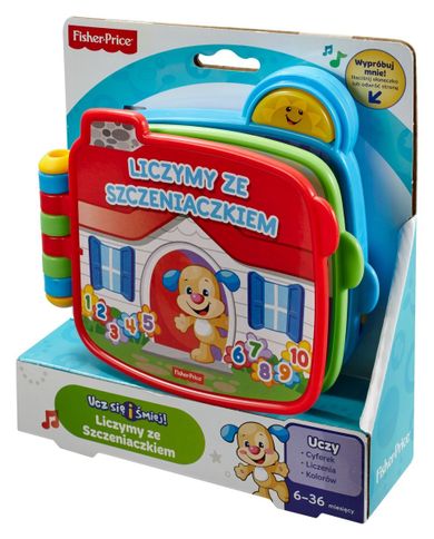 Fisher-Price, liczymy ze Szczeniaczkiem Uczniaczkiem, książeczka