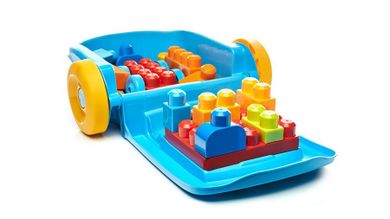 Fisher-Price, Mega Bloks, Mobilna walizeczka z klockami, 16 elementów