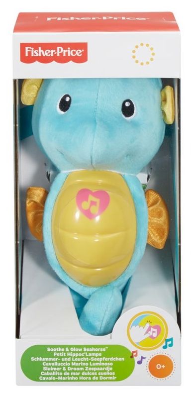 Fisher-Price, Świecący konik morski, maskotka interaktywna, niebieska