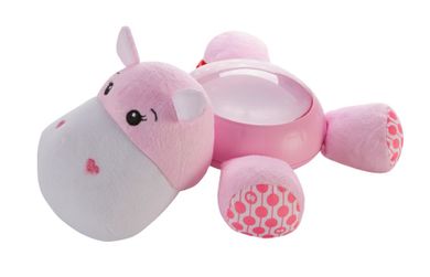 Fisher-Price, Uspokajacz Hipcio z projektorem, różowy, zabawka niemowlęca