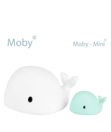 Flow Amsterdam, Wieloryb Moby, mini lampka nocna LED, zielona