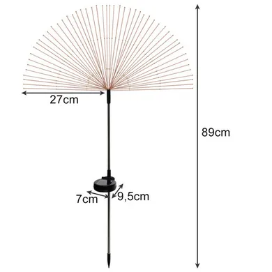 Gardlov, lampa ogrodowa solarna, dmuchawce