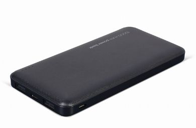 Gembird, powerbank, 10000 mah, 2x USB, czarny
