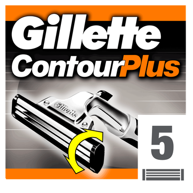 Gillette, Contour Plus, wymienne ostrza do maszynki do golenia, 5 szt.