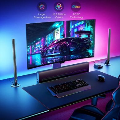 Govee, H6047, Gaming Light Bars, lampy LED, RGBIC, Wi-Fi, Alexa, Google Assistant