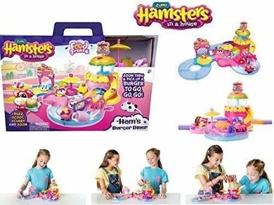 Hamsters in a house, Burgerowy domek, zestaw z chomikiem