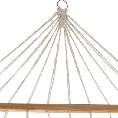 Hesperide, hamak ogrodowy z frędzlami, Syssia, 200-100 cm, czarno-biały