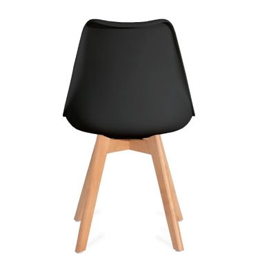 Homla, Fisco, krzesło plastikowe, czarne, 49-41-84 cm