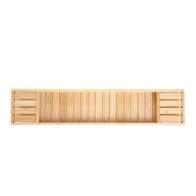 Homla, Klea, półka na wannę, drewniana naturalna, 70-14.5-4.5 cm