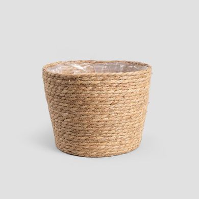 Homla, Lumbo, osłonka na doniczkę, pleciona naturalna, 27-21 cm