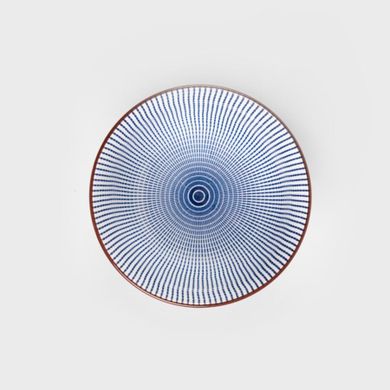 Homla, Navia, miska, granatowa z brązową obwódką, 12 cm