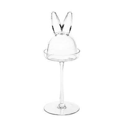 Homla, Prata, patera, szklana z przykrywką królik, 12-33 cm