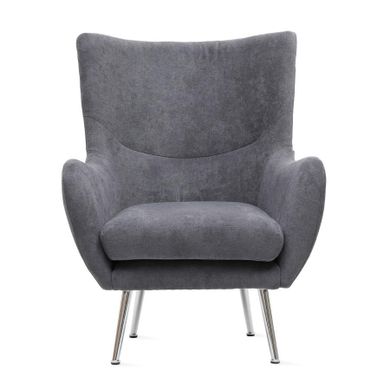 Homla, Sammas, fotel, grafitowy, 73-74-93 cm, 838243