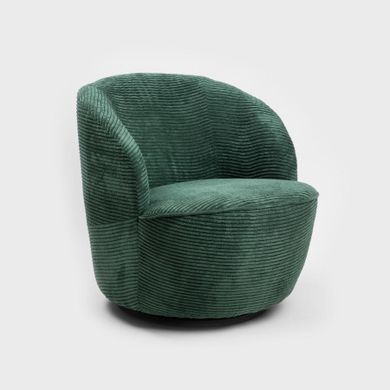 Homla, Svingen Faso, fotel obrotowy, sztruksowy, zielony, 65.5-77-69 cm, 719332