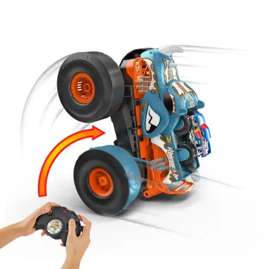 Hot Wheels, Monster Trucks R/C, Rhinomite Mega Transformacja, pojazd zdalnie sterowany, skala 1:12