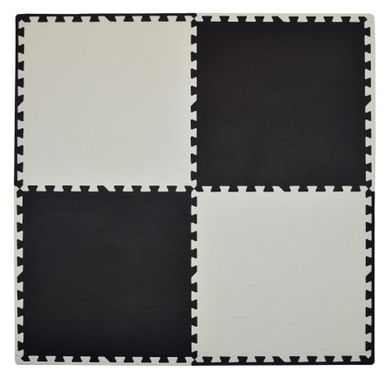 Humbi, kontrastowa mata piankowa, puzzle, biało-czarna, 62-62-1 cm, 4 szt.