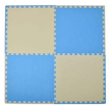 Humbi, mata piankowa, puzzle, kremowo-błękitna, 62-62-1 cm, 4 szt.