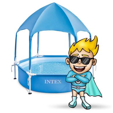 Intex, basen stelażowy dla dzieci z daszkiem, 183-38 cm