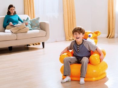 Intex, tygrysek, fotel dmuchany dla dzieci, pomarańczowy