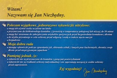 Jan Niezbędny, rękawiczki nitrylowe, rozmiar L, 100 szt.