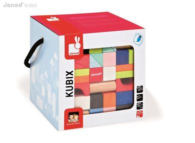 Janod, Kubix, klocki drewniane, 100 elementów