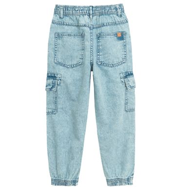 Jasnoniebieskie jeansy o kroju jogger z regulacją Cool Club