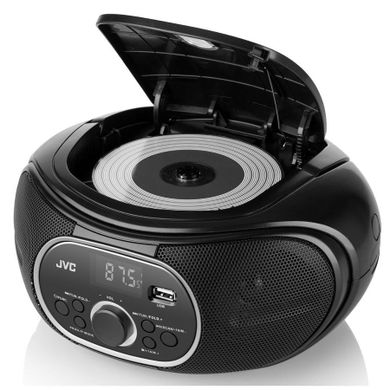 JVC, RD-E221B, radioodtwarzacz Boombox, czarny