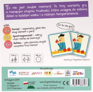 Kapitan Nauka. Co robimy? Memory na 3 sposoby. Gra pamięciowa