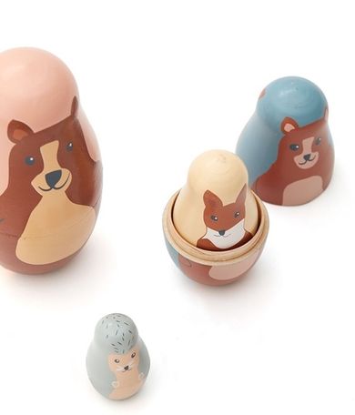 Kids Concept, Edvin, Zwierzęta, matrioszka, drewniana układanka
