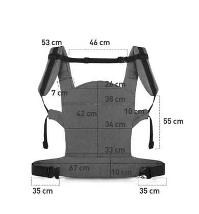 Kinderkraft, Milo, nosidełko ergonomiczne, Black