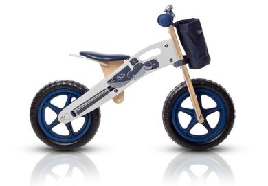 Kinderkraft, Runner, rowerek biegowy z akcesoriami, motocykl, biało-granatowy