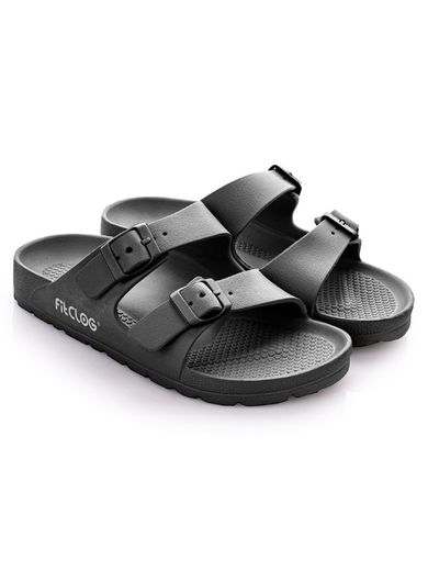 Klapki damskie, czarne, Fitclog