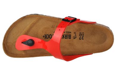 Klapki japonki damskie, czerwone, Birkenstock Gizeh BF