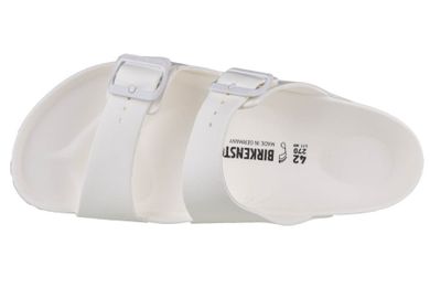Klapki męskie, białe, Birkenstock Arizona
