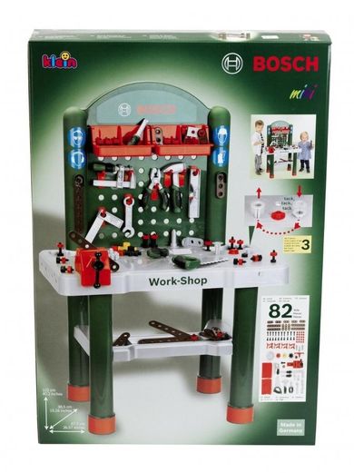 Klein, Bosch, Warsztat z narzędziami budowlanymi, 82 elementy