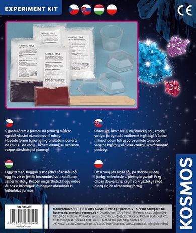Kosmos, kryształy, zestaw eksperymentalny