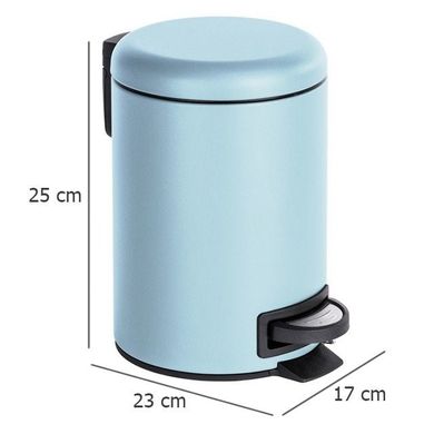 Kosz łazienkowy, Leman matt, jasnoniebieski, 3 l